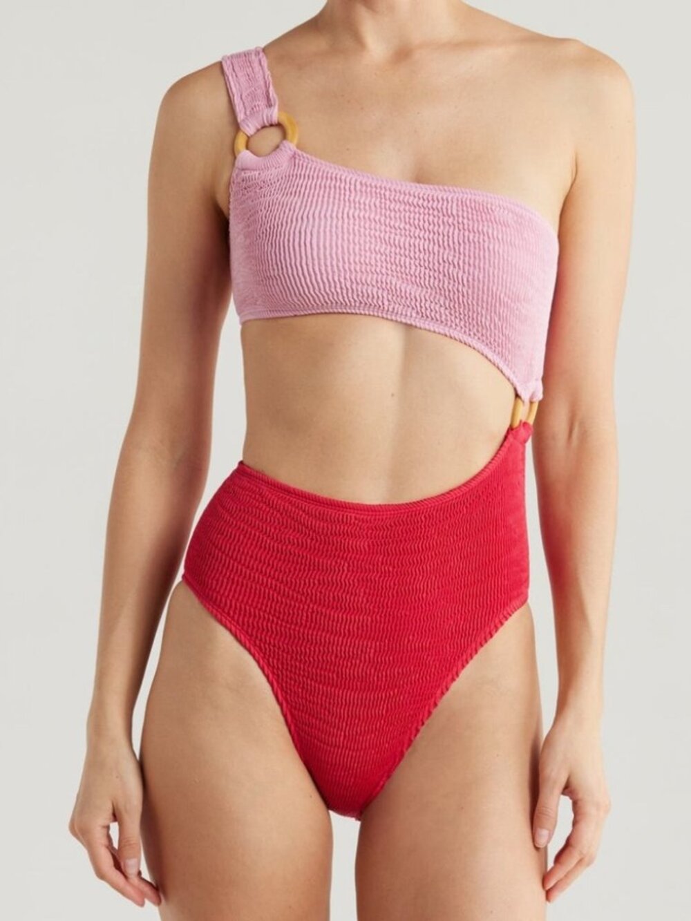 CLEONIE Shell Colorblock One-Piece Swimsuit